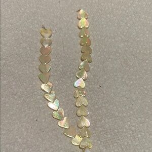 Mother of Pearl Heart Necklace - Iridescent Cream